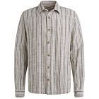Cast iron long sleeve shirt slub twill stripe