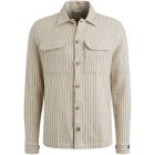 Cast iron l/s shirt mesh stripe silver birch