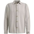 Cast Iron l/s shirt twill slub stripe white onyx