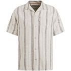Cast iron s/s shirt yd stripe structure snow white