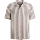Cast Iron Short Sleeve Shirt Stripe new mesh Silve
