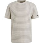 Cast iron s/s r-neck stripe silver birch