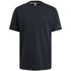 Cast iron ss r-neck rf single jersey dark sapphire