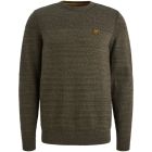 PME-Legend r-neck cotton mouline dusky green