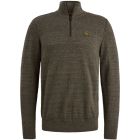 PME-Legend half zip cotton mouline dusky green