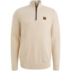 PME-Legend half zip cotton mouline bone white