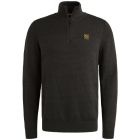 PME-Legend half zip collar cotton mouline black FW
