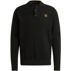 PME-Legend long sleeve polo structure knit black