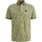 PME legend s/s polo two tone pique printed green