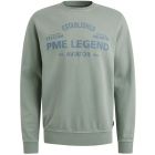 PME-Legend crewneck terry garment dyed silver blue
