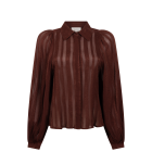 Aaiko rose stripes vis blouse spicy chocolate