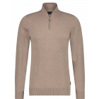 Saint steve cas zip-trui taupe melange