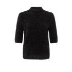 YAYA glitter furry sweater black