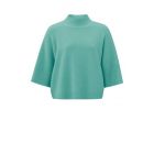 YAYA sweater rib sleeves pool blue
