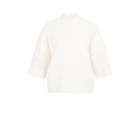 YAYA Trui met geribde driekwart mou snowfall white