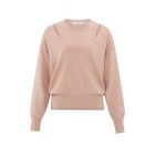 YAYA sweater deep r-neck with top dusty pink
