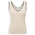 YAYA Rib tanktop with fun detail at summer sand