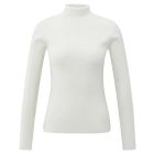 YAYA Fijne ribtrui met col early frost white