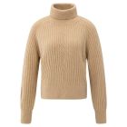 YAYA Coltrui met kabeldetail light camel melange