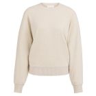 YAYA Boucle trui met ribdetails kit beige