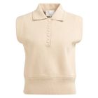 YAYA Mouwloze trui met knoopjes desert beige