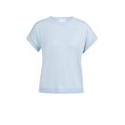 YAYA Knitted sweater with rolled ed light blue mel