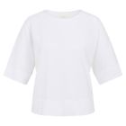 YAYA Boothals oversized fijngebreid pure white