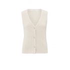 YAYA knitted rib stitch gilet nature melange