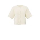 YAYA cardigan with wide short sleeve off white