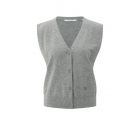YAYA Gebreid gilet met V-hals medium grey melange
