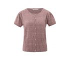 YAYA gebreid vest met ribaccenten blush pink