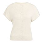 YAYA Gebreid vest met knopen beige melange