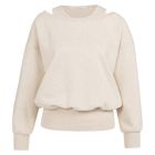 YAYA Sweatshirt met dubbele hals ecru melange