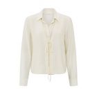YAYA Layered texture blouse soft off white
