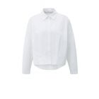 YAYA Poplin blouse met plooidetails pure white