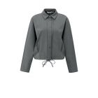 YAYA blouse jacket pleat anthracite melange