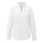 YAYA Blouse met hoge V-hals kraag pure white