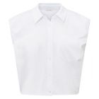 YAYA Jersey blouse with puff detail pure white