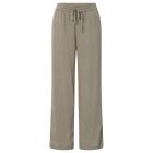 YAYA Woven trousers with wide legs seneca rock bei