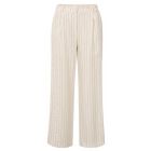 YAYA Linen mix wide leg trousers sand linen beige 