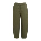 YAYA High waist barrel leg trousers army green