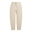 YAYA High waist barrel leg trousers warm dust sand