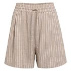 YAYA Gestreepte short safari brown dessin