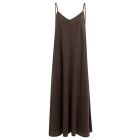 YAYA Lange jurk bandjes loss aubergine purple