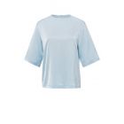 YAYA oversized satin t-shirt gray dawn blue