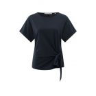 YAYA T-shirt with knotted detail total eclipse blu