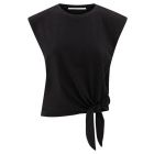 YAYA Sleeveless top with knot washed black