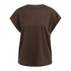 YAYA Mouwloos topje ronde hals aubergine purple
