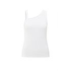YAYA Top with asymmetric neckline pure white