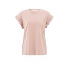 YAYA T-shirt with roll-up soft mauve pink